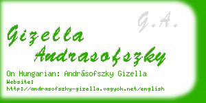 gizella andrasofszky business card